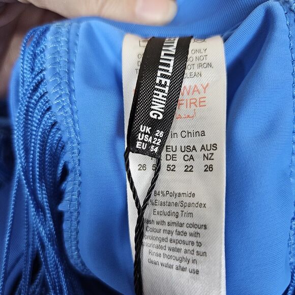 Pretty Little Thing Fringed Maxi Skirt Coverup Bikini Set Plus Size 22 Vacation - Picture 10 of 16